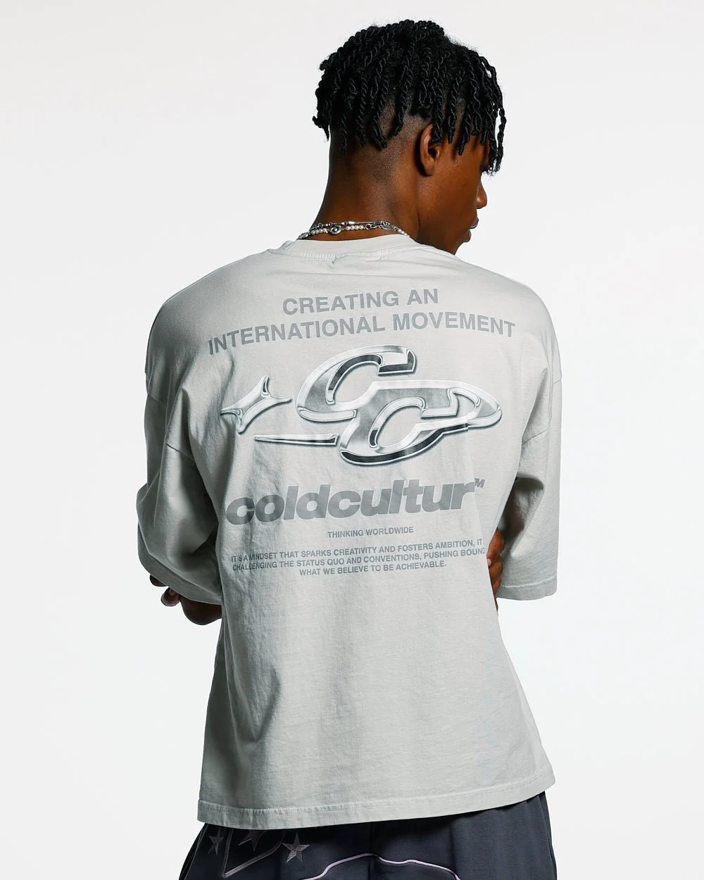 SPARKLY TEE LIGHT GREY