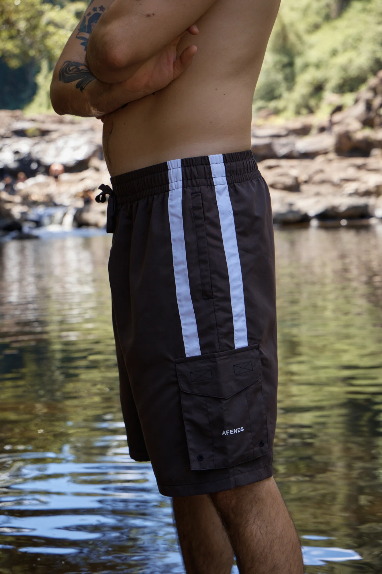 AFENDS Mens House Related - Cargo Short 21" - Coffee