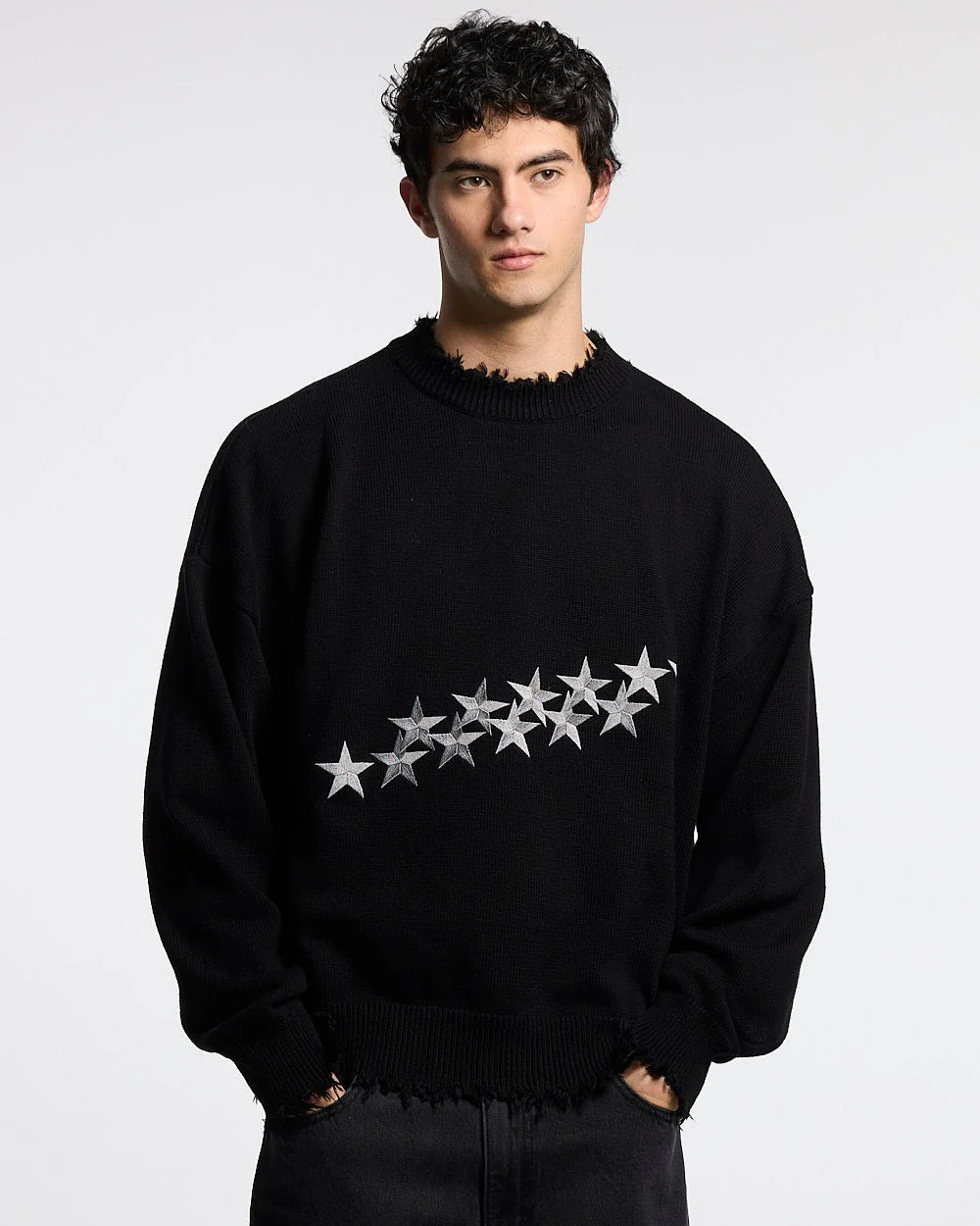 STARS KNIT BLACK