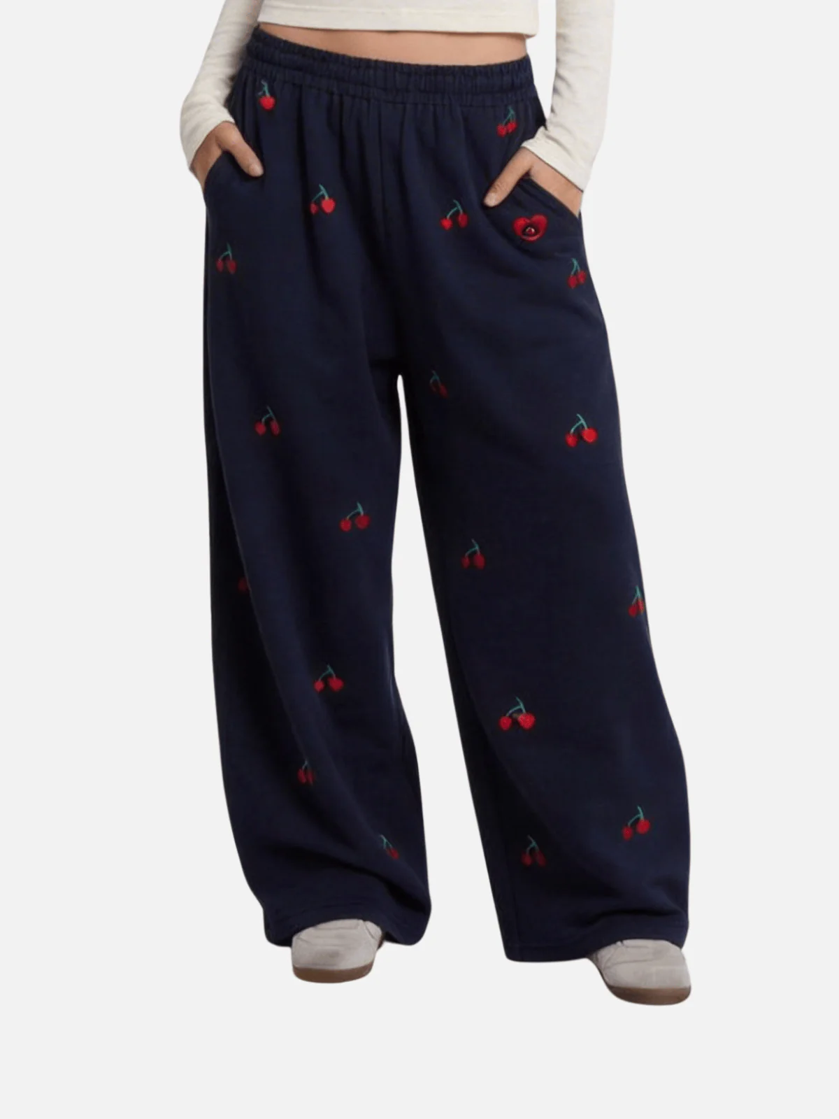 Aelfric Eden Cherry Embroidery Baggy Sweatpants