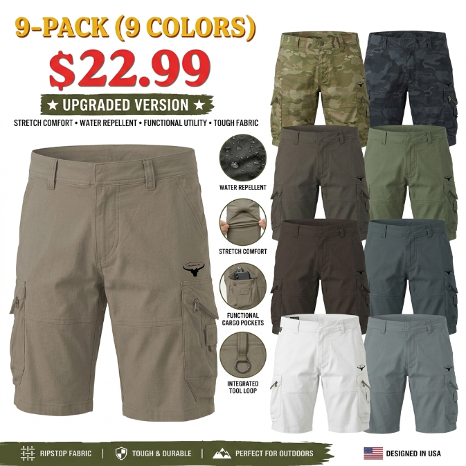 Ambush™ Cargo Lightweight, durable, quick-dry, UPF 50+ short with 9 pockets