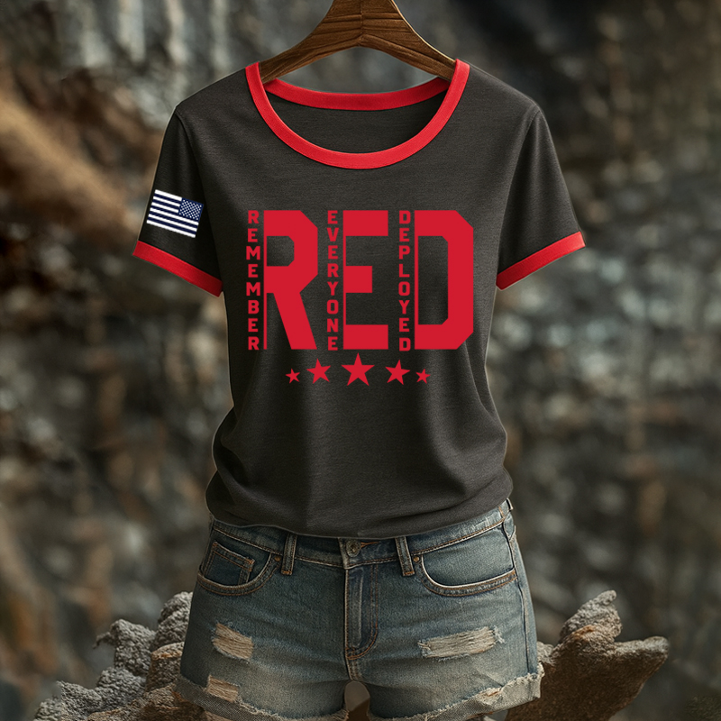 Women's Red Friday Veteran Print T-Shirt