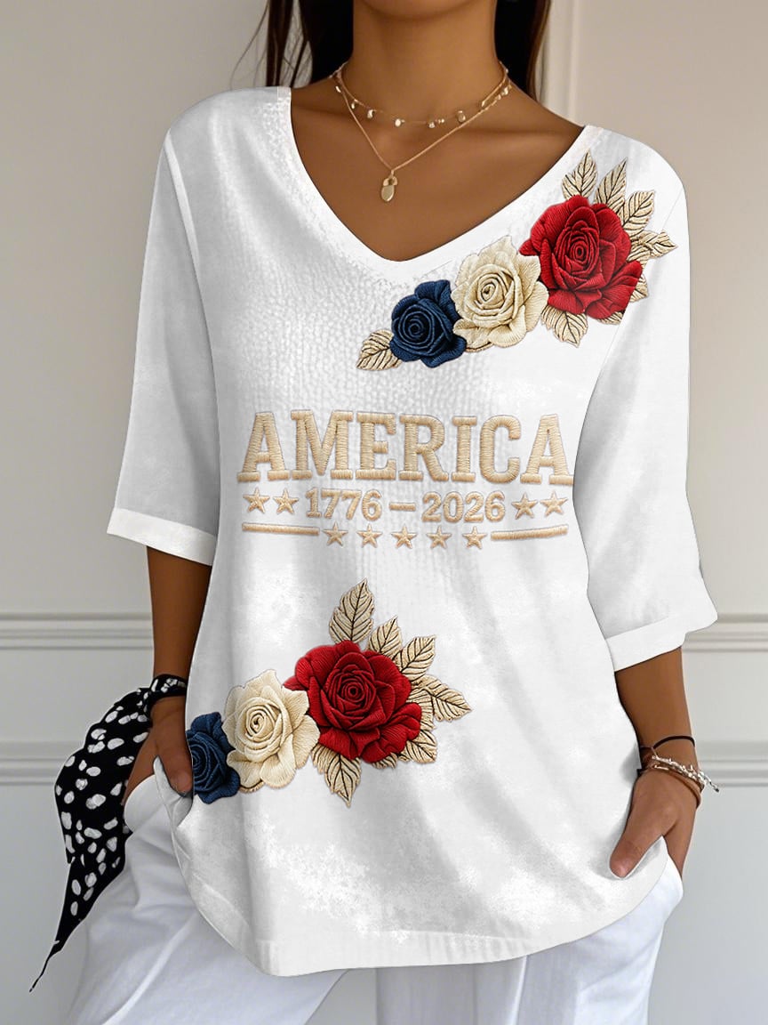 Women's American 250th Anniversary Five-Sleeve Top