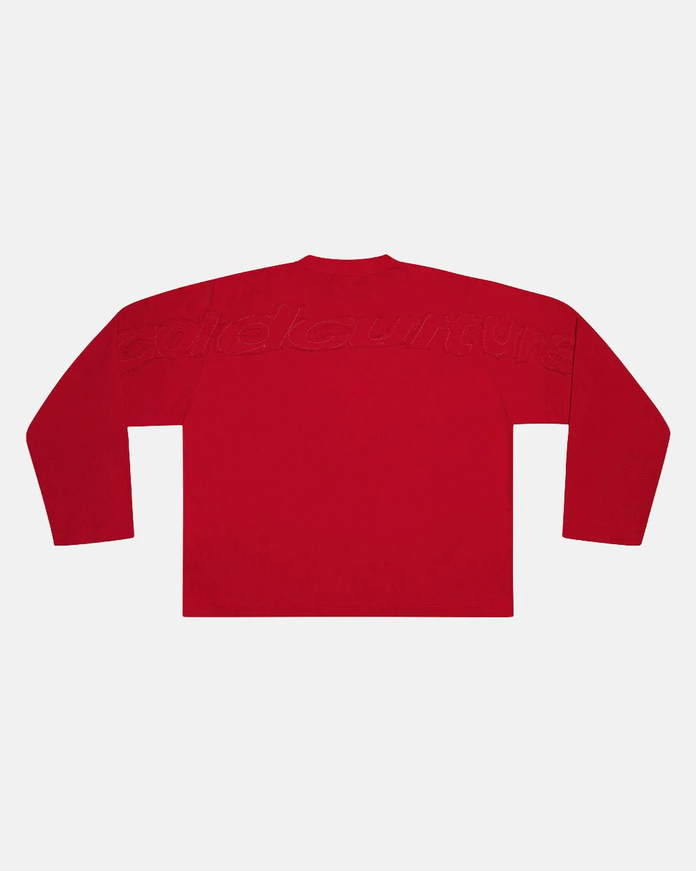 DISTRESS CURVED LONGSLEEVE RED