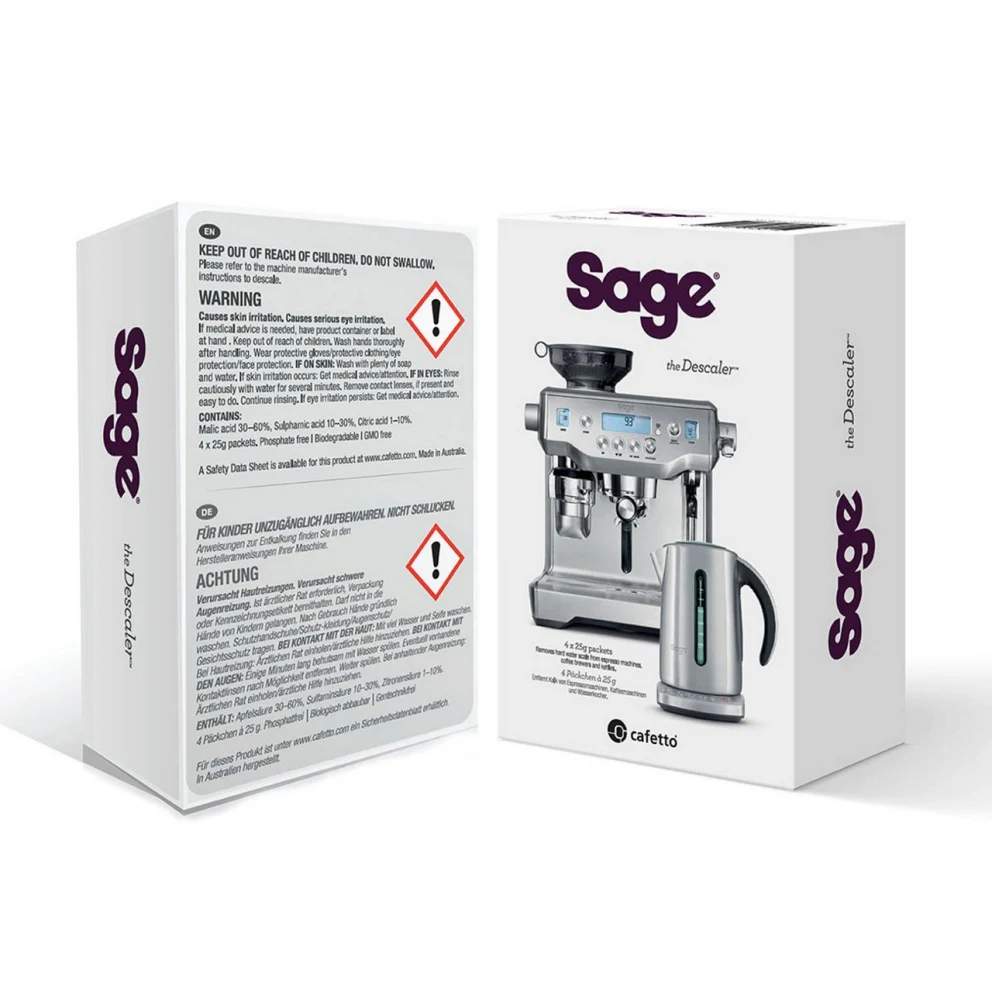 Sage Coffee Machine Descaler 4x25g packs