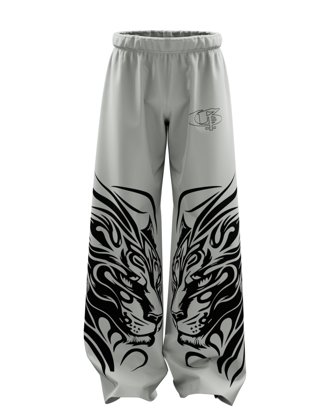 Shiro Unisex Grey Straight Fit Baggy Pants