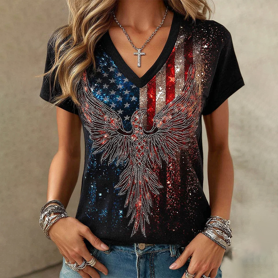 Women's Vintage Faith American Founding 250th Anniversary Short-Sleeved T-Shirt