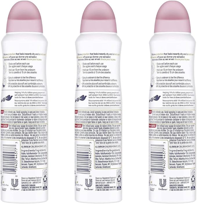 Dove Dry Spray Deodorant 3 Pack