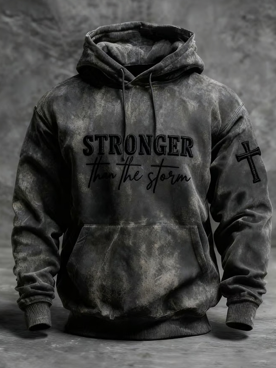 Men's Vintage Art Faith Casual Hoodie