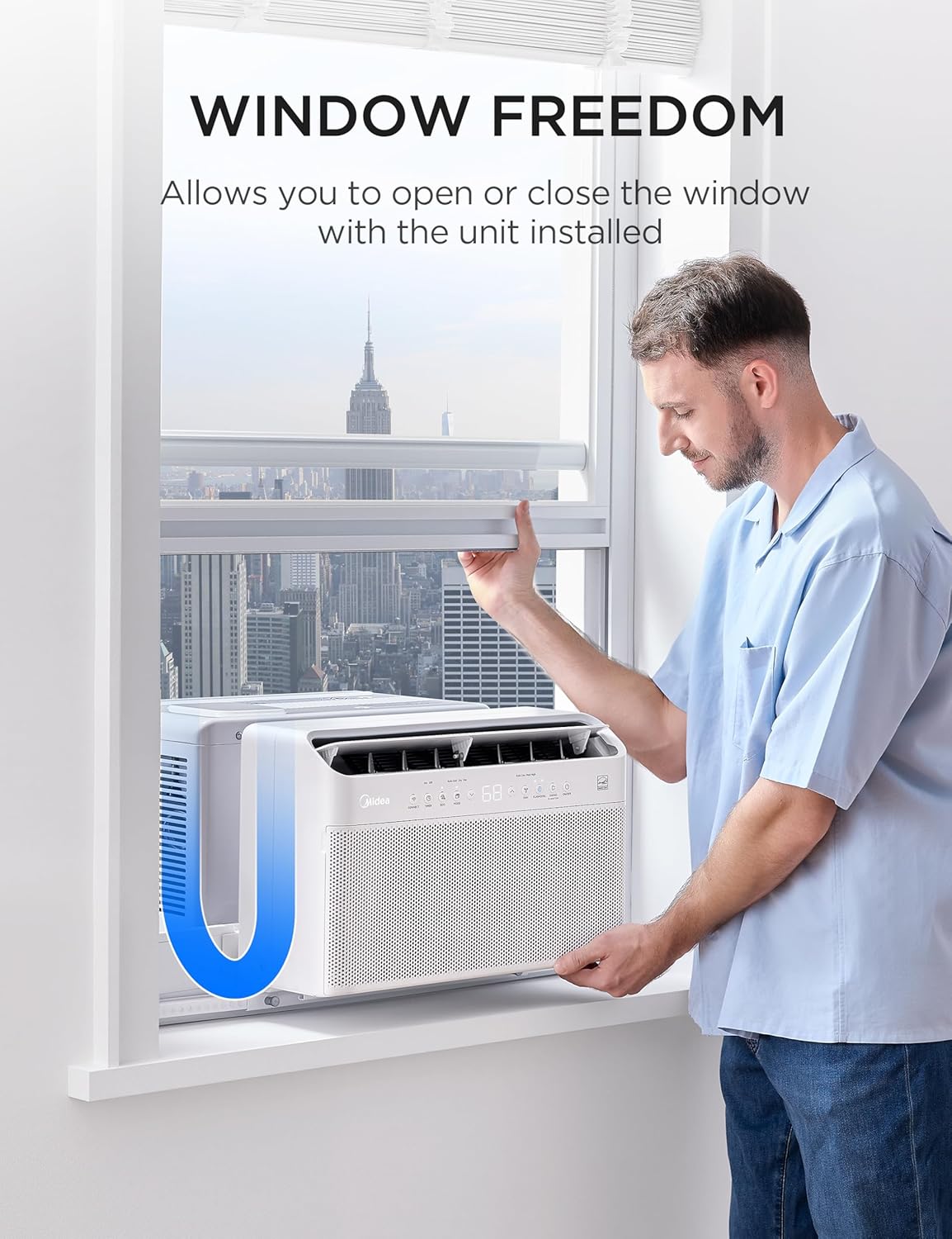 12,000 BTU U Shaped Smart Inverter Window Air Conditioner