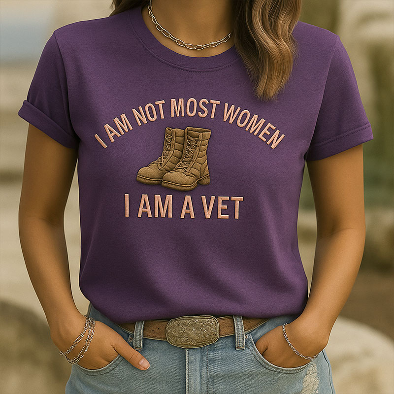 Women's Veterans Printed Short-Sleeved T-Shirt