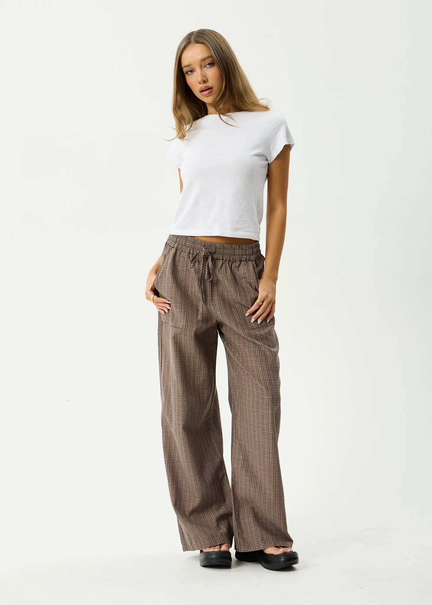 AFENDS Womens Hometown - Pant - Coffee