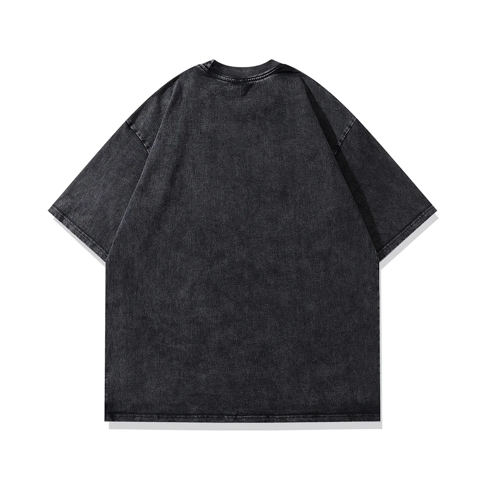 / Washed Oversized Men Gothic T-Shirts Hip Hop Streetwear Doberman Dog T-Shirts