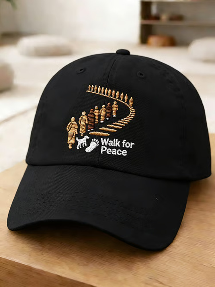 Walk For Peace Printed Casual Hat