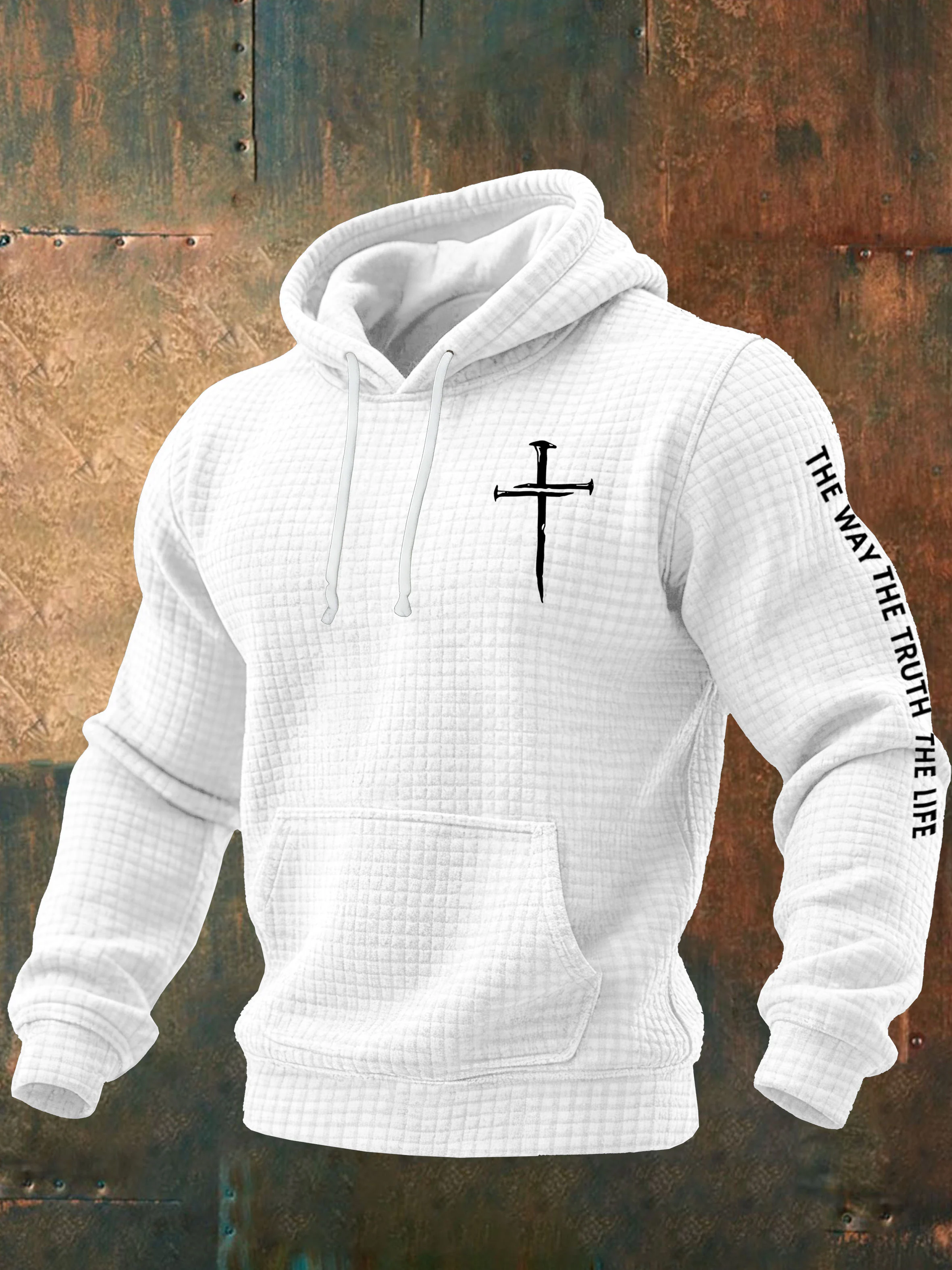 Men's The Way The Truth The Life Print Hoodie Sweatshirt-Fast Shipping