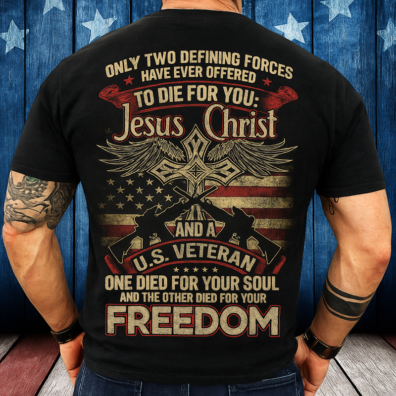 U.S.Veteran Faith Casual Printed T-shirt