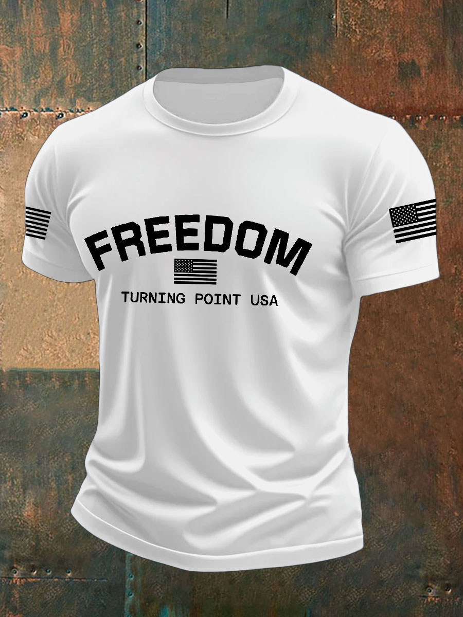 Men's Turning Point  Flag Printed T-shirt
