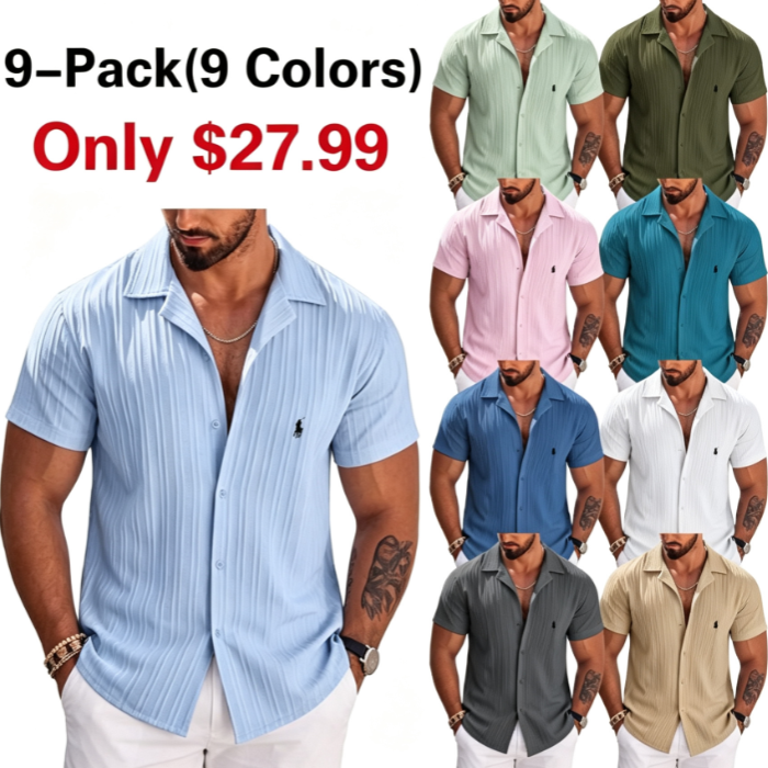 Men's Casual Shirts Short Sleeve Button Down Shirts
