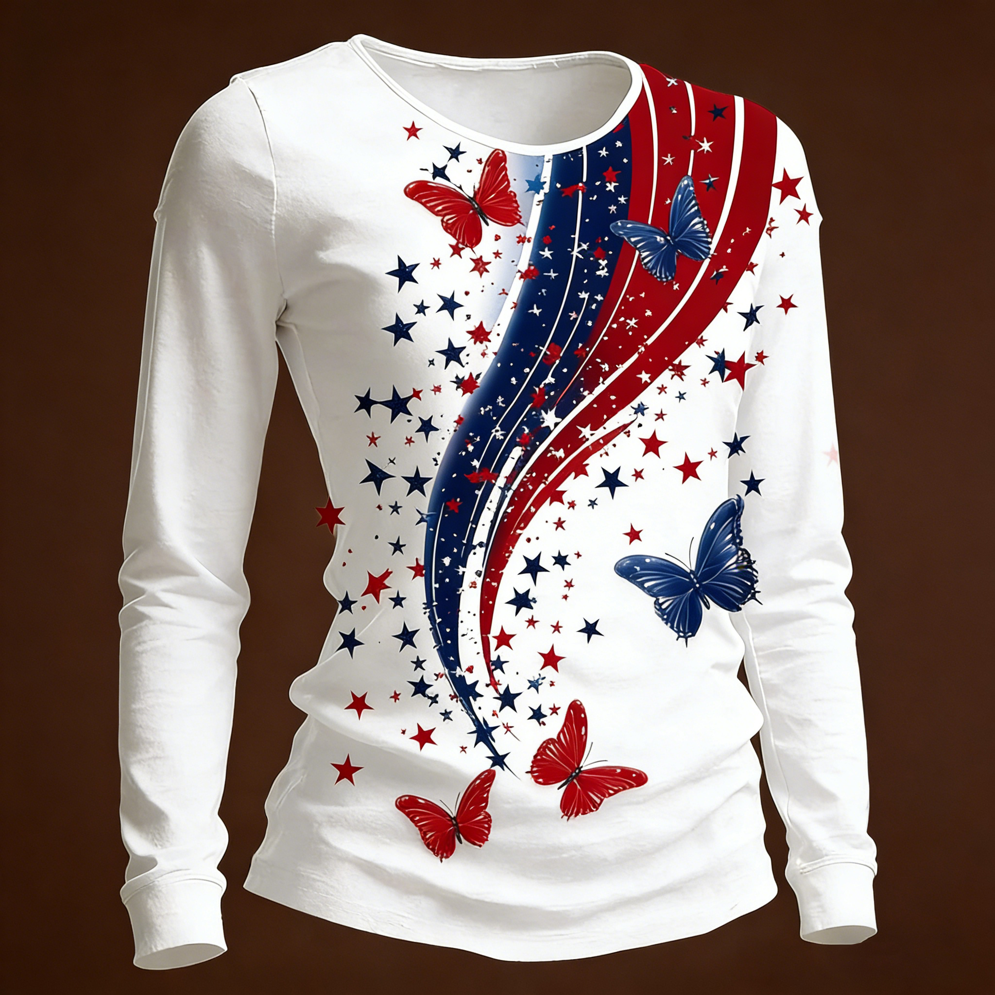 Women's casual  long-sleeved T-shirt