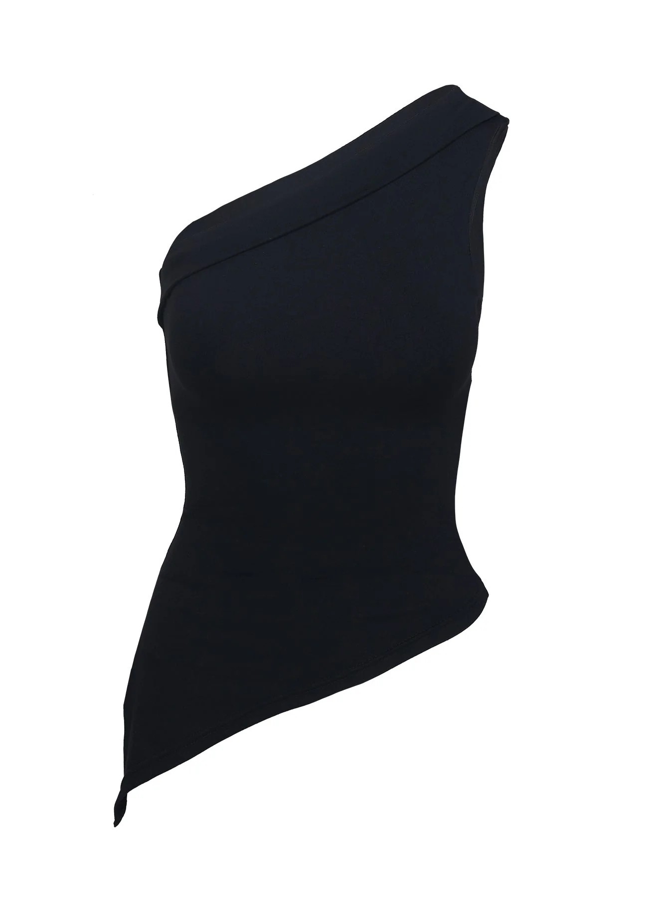 Lunah One Shoulder Top Black