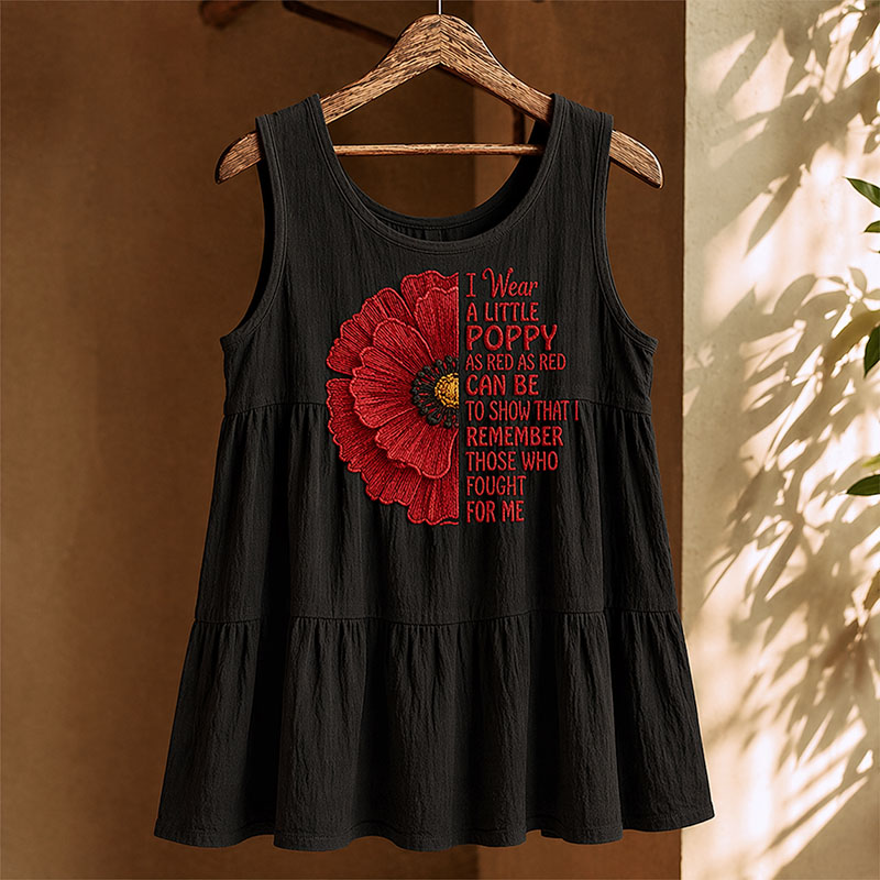Women's Remembrance Poppy Printed Tank Top