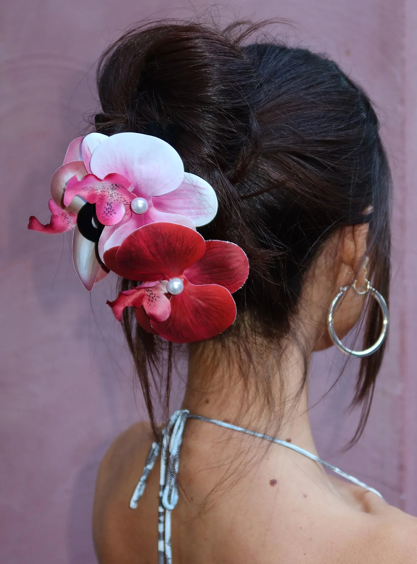 Calderra Orchid Hair Clips Pink