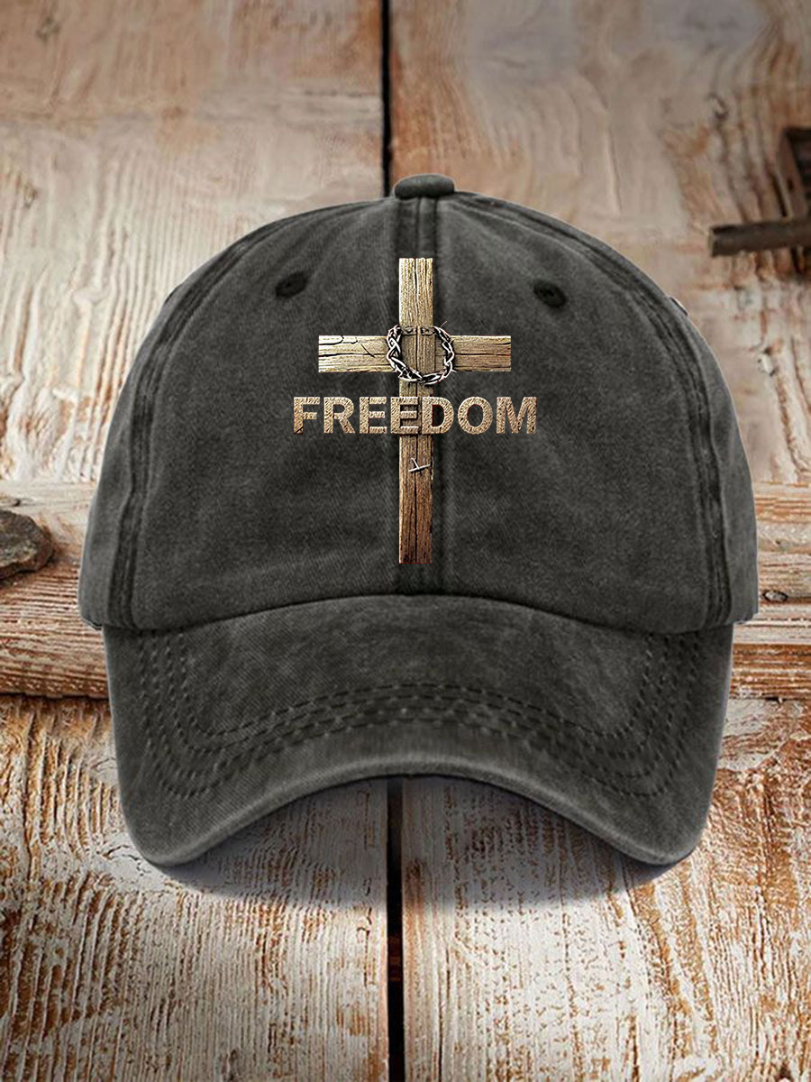Unisex RFreedom Cross Print Hat