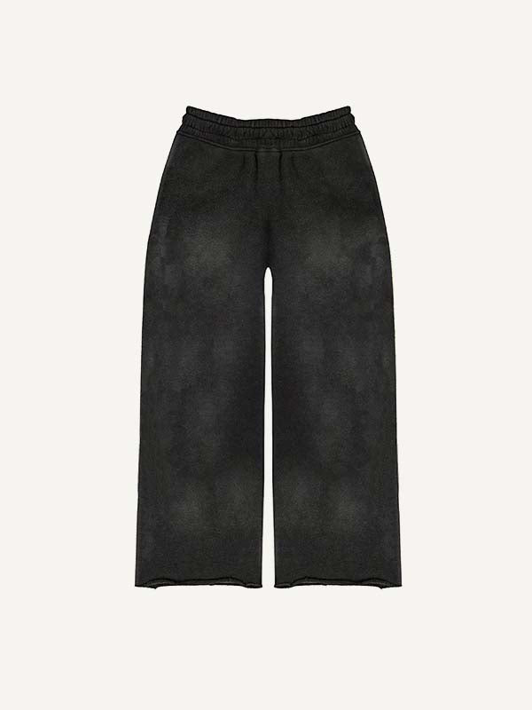Skeleton&Floral Print Elastic Waist Pants