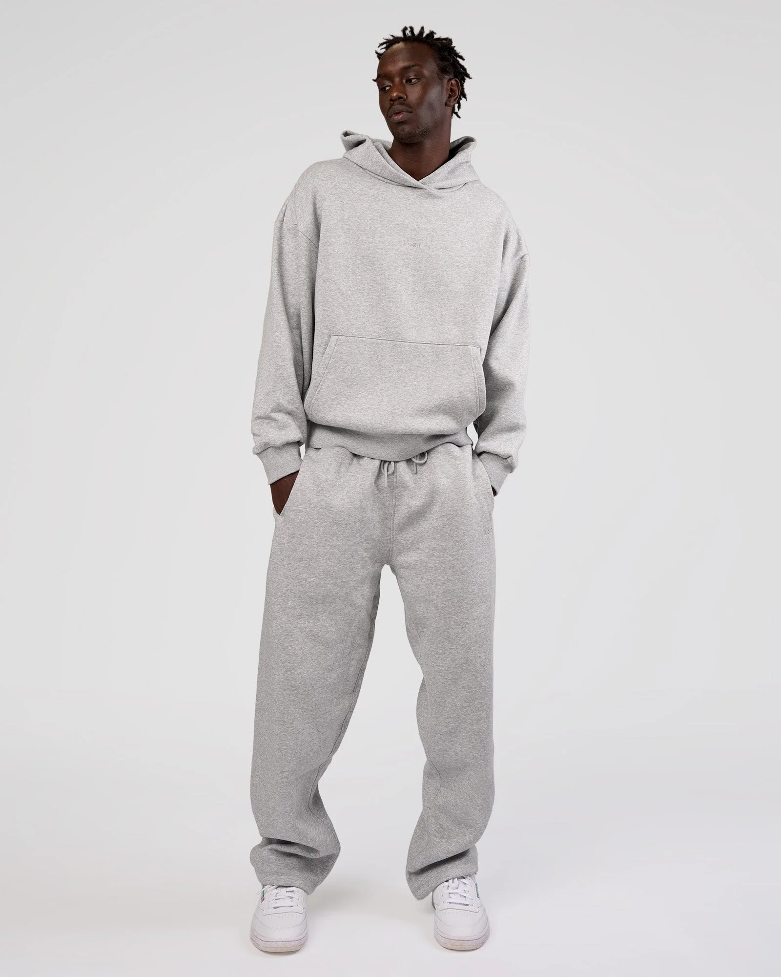 MVP Oversized Hoodie - Lt Grey Marl
