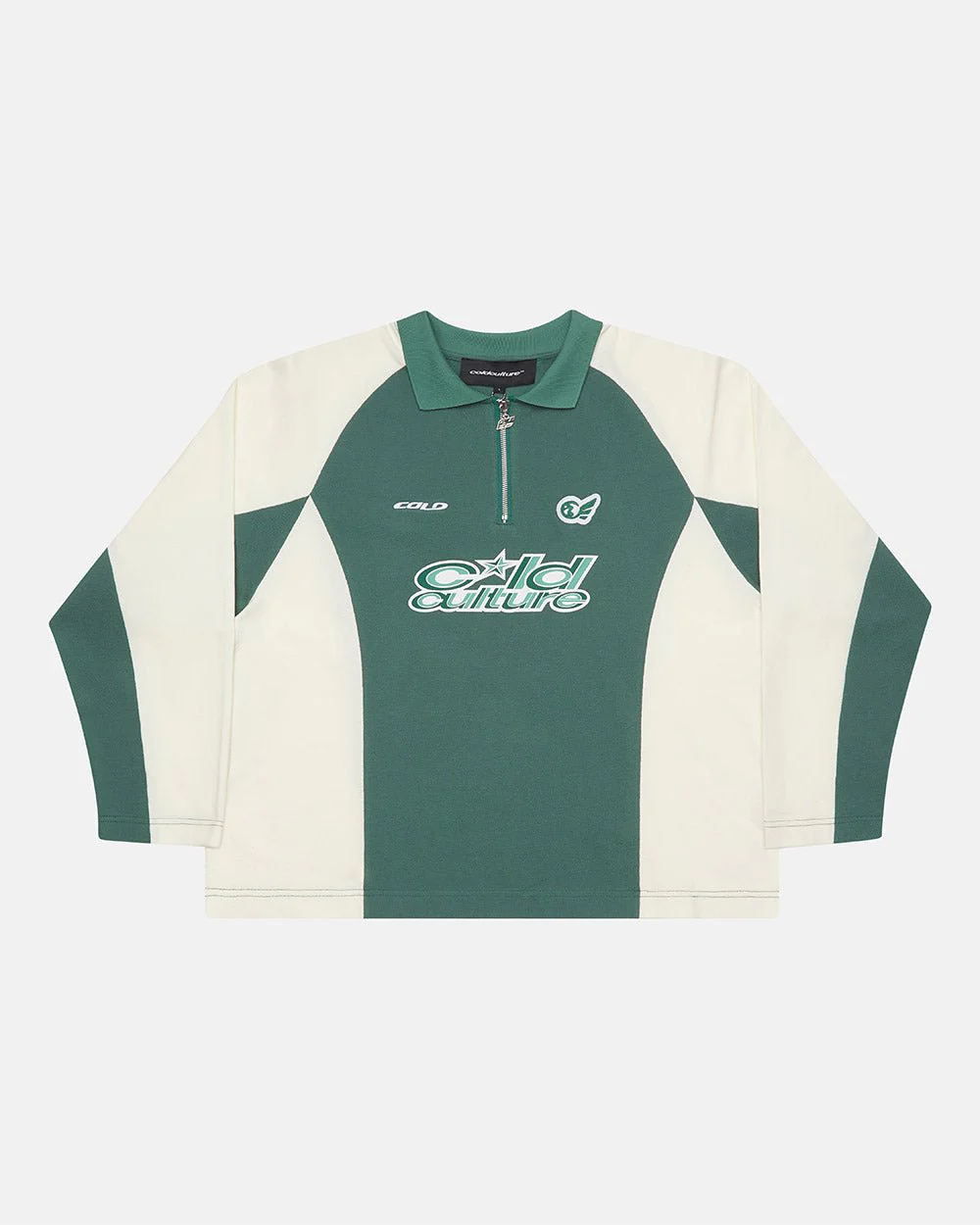 EXTREME POLO LONGSLEEVE GREEN AND BEIGE