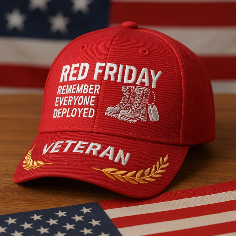 US Red Friday Printed Casual Hat