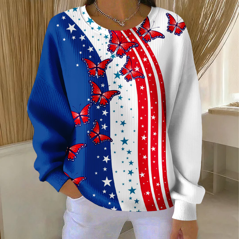 Women's American 250th Anniversary Art Print Casual Sweatshirt