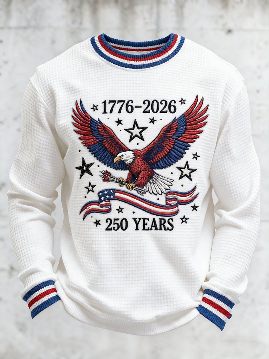 Men'S Casual T-Shirt With American 250th Anniversary Print