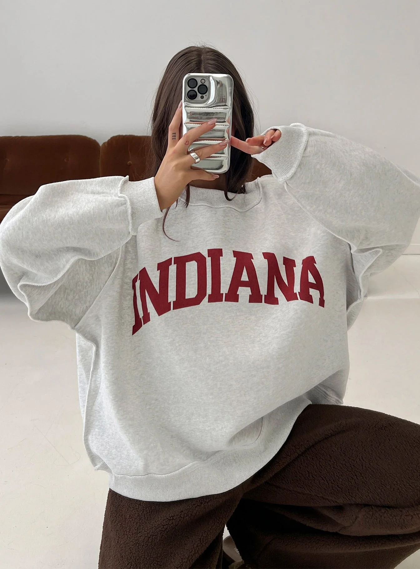 When In Indiana Jumper Grey