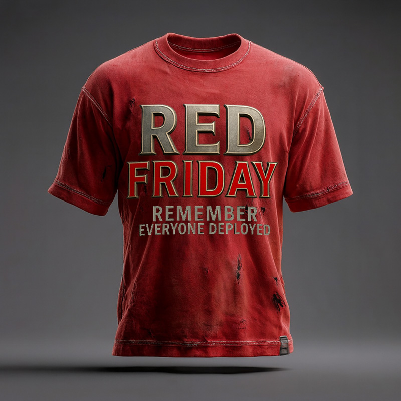 US Red Friday Printed Casual T-Shirt