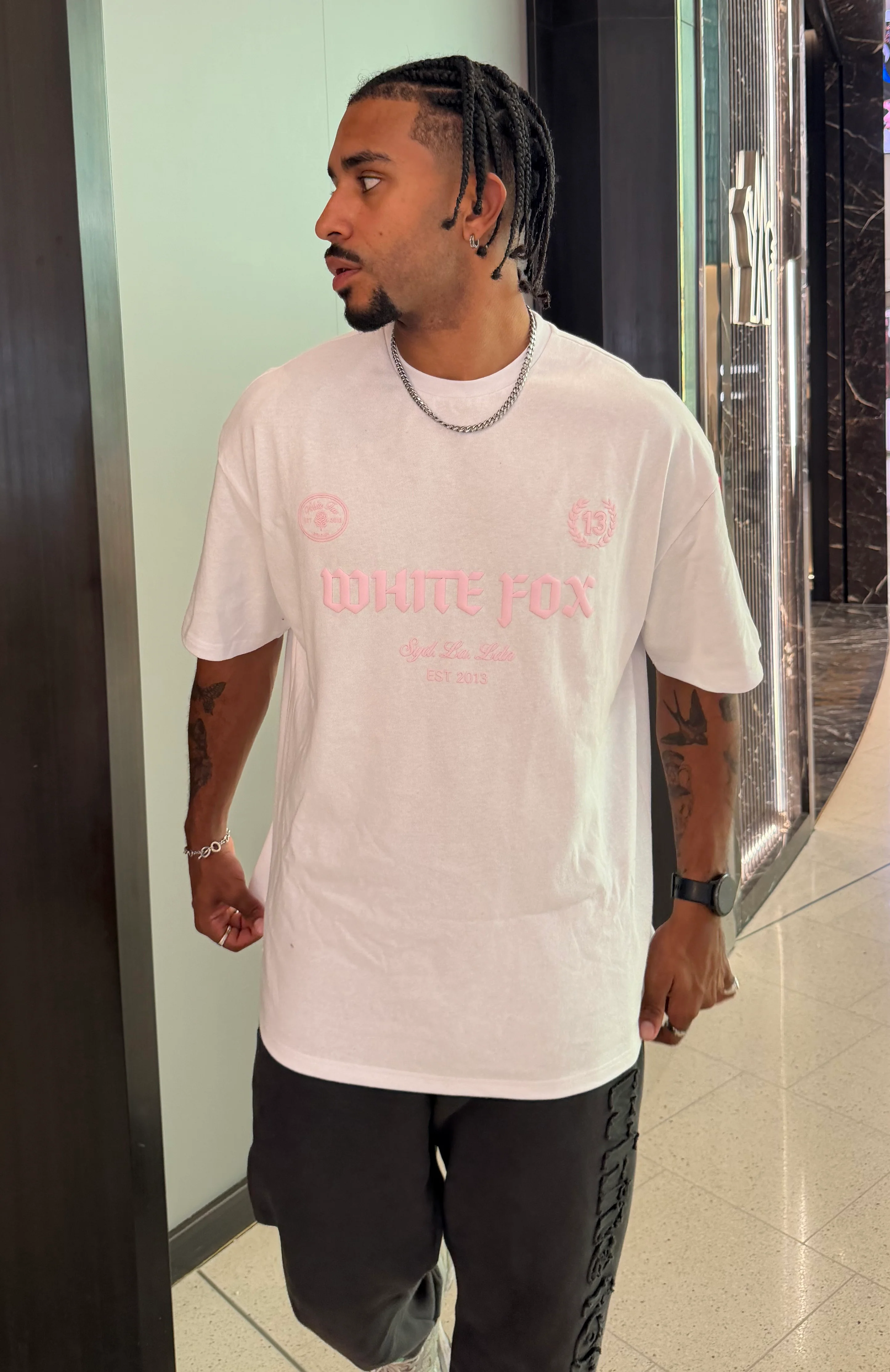 Vibe Too High Oversized Tee White