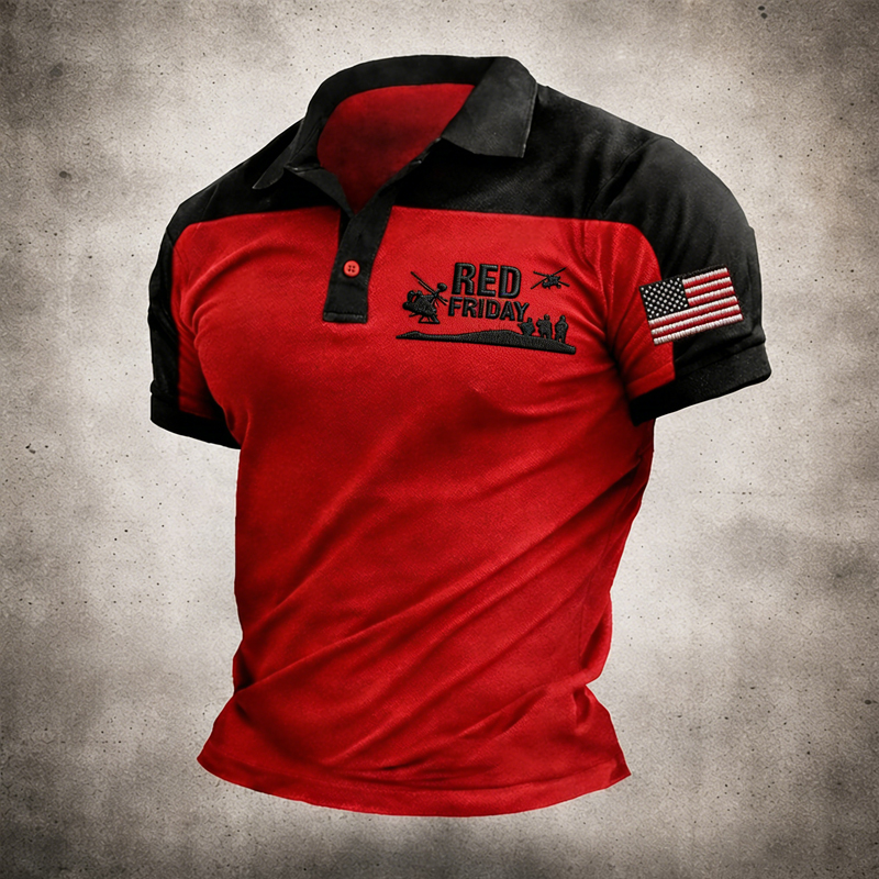 Red Friday Art Print Men's Polo Shirt