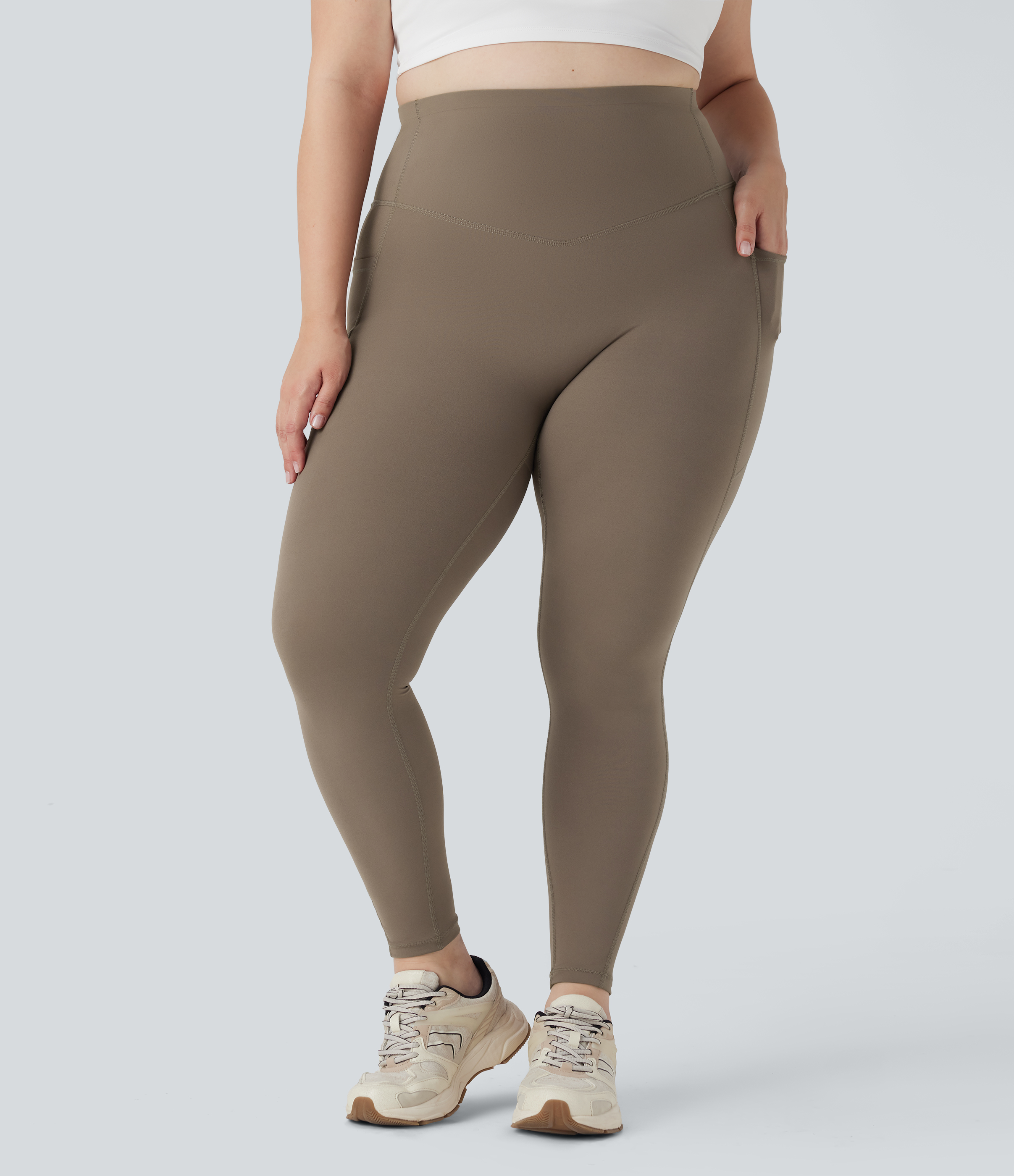 Plus Size Halara UltraSculpt™ High Waisted Butt Lifting Tummy Control Shaping Training Leggings with Pockets