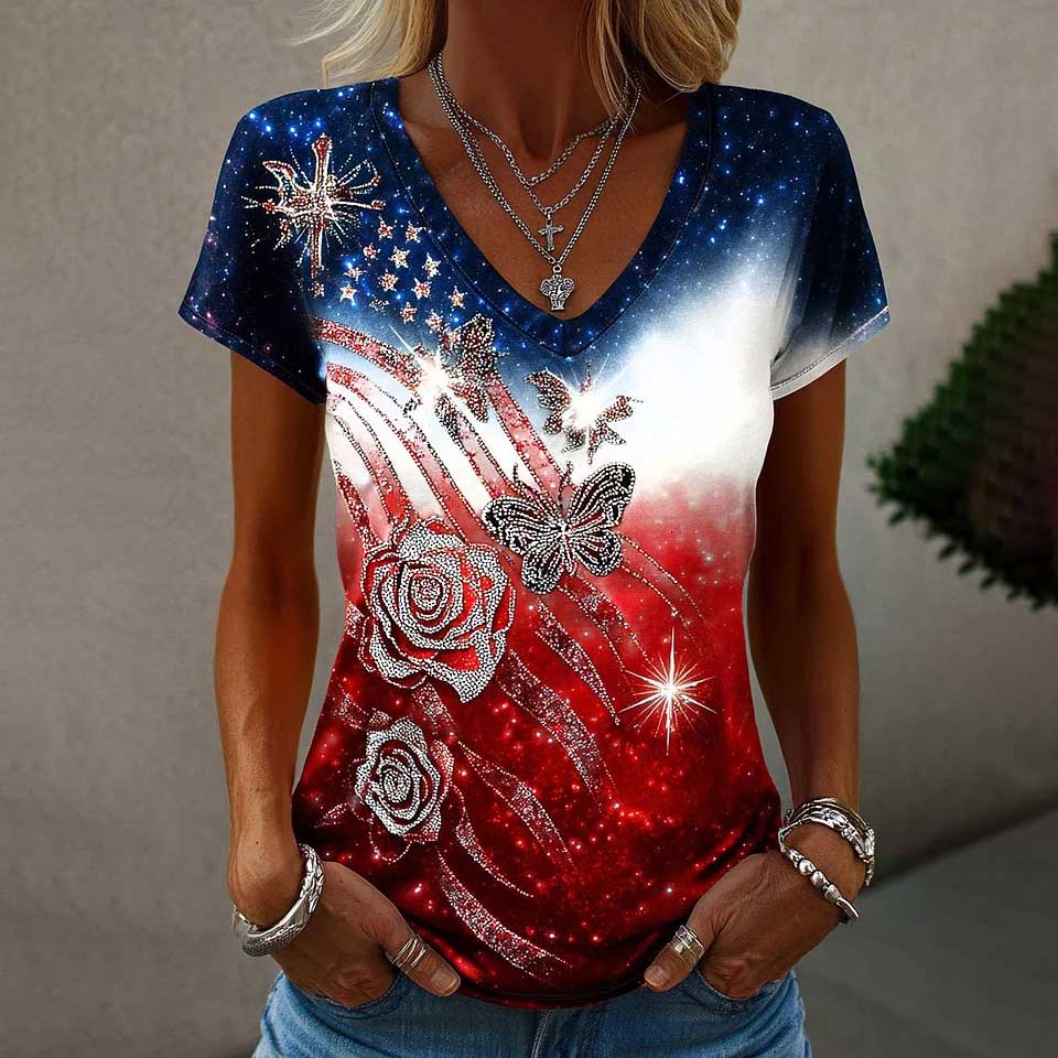 Women's Vintage Faith American Founding 250th Anniversary Short-Sleeved T-Shirt