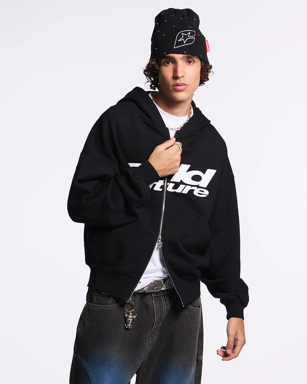 HARPER ZIP HOODIE BLACK