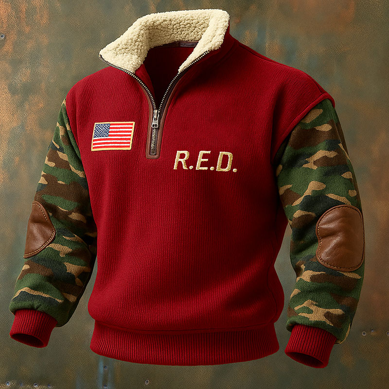 Red Friday Veteran Casual Zip-up Sweatshirt