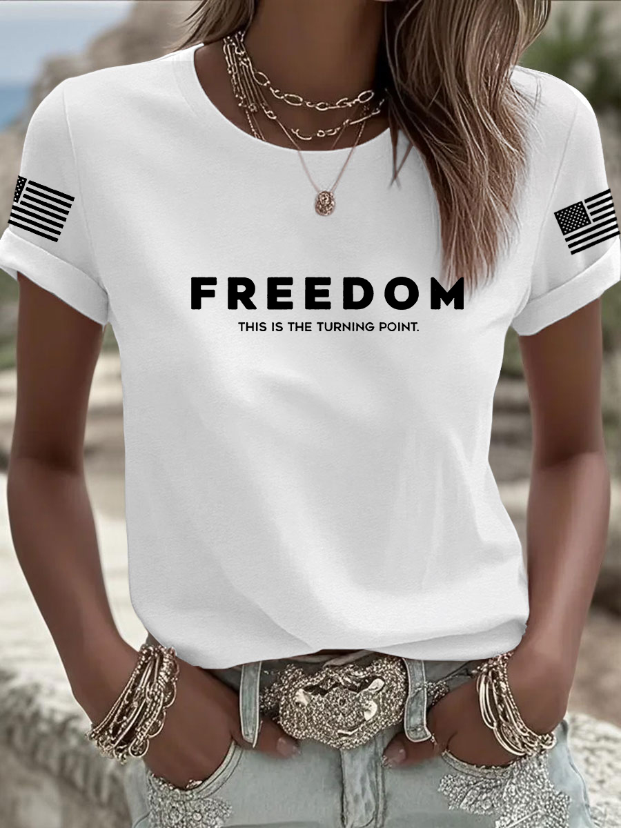 Women's Freedom Is Not Free This is the Turning Point R.I.P Charlie Kirk Short Sleeve T-shirt