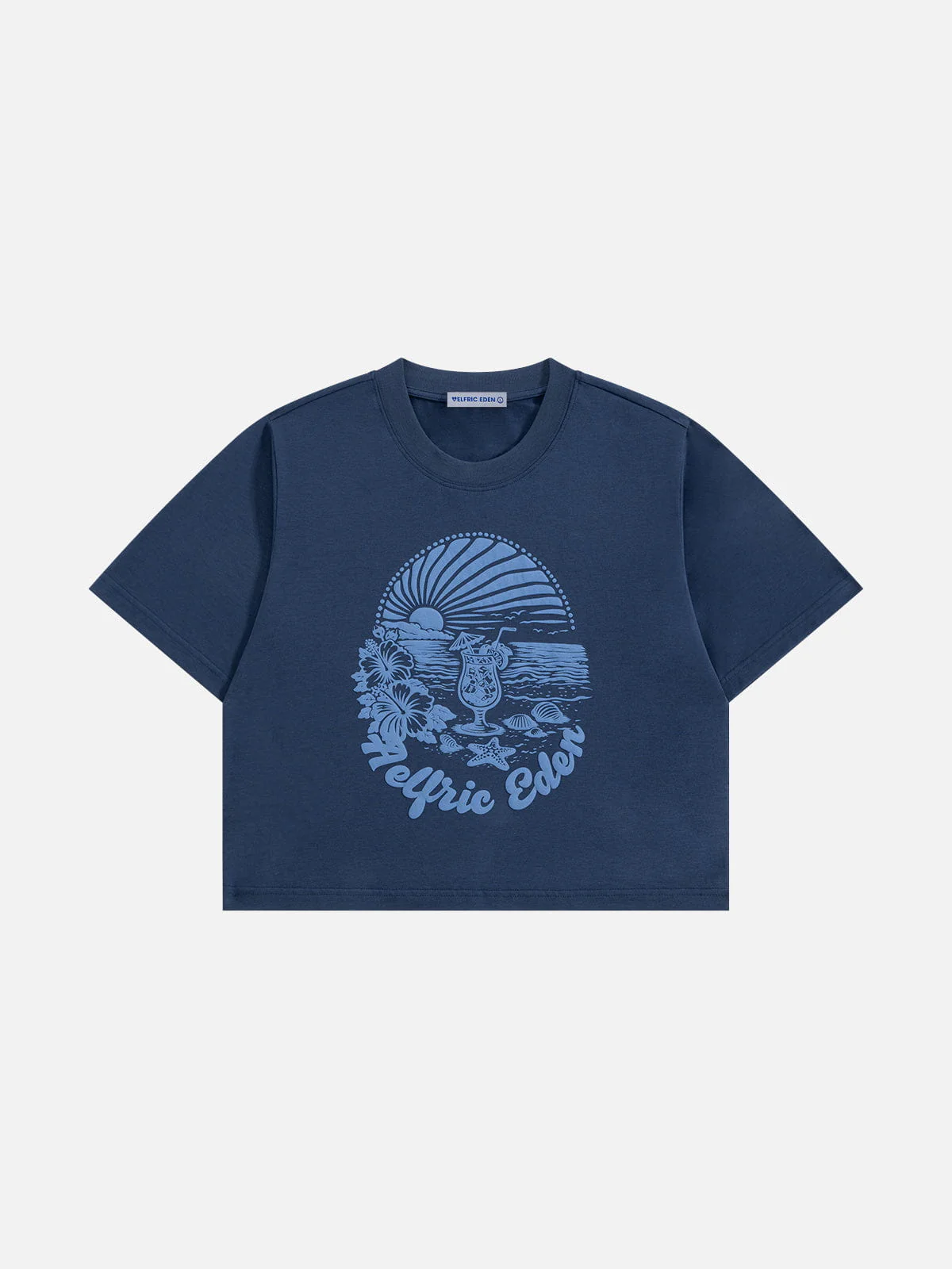 Aelfric Eden Cropped Sunset Cocktail Graphic Tee