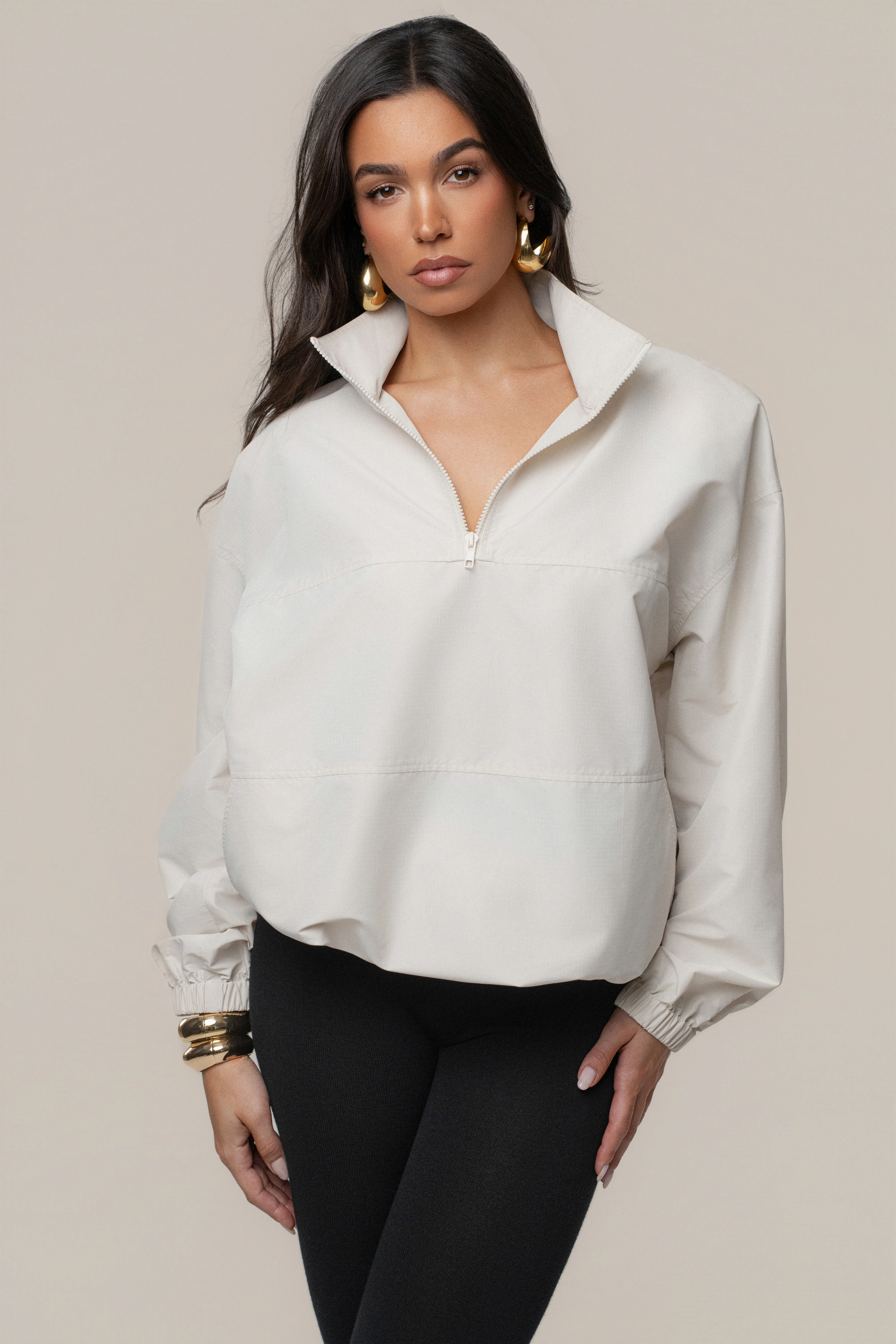 Milk Oversized Funnel Jacket