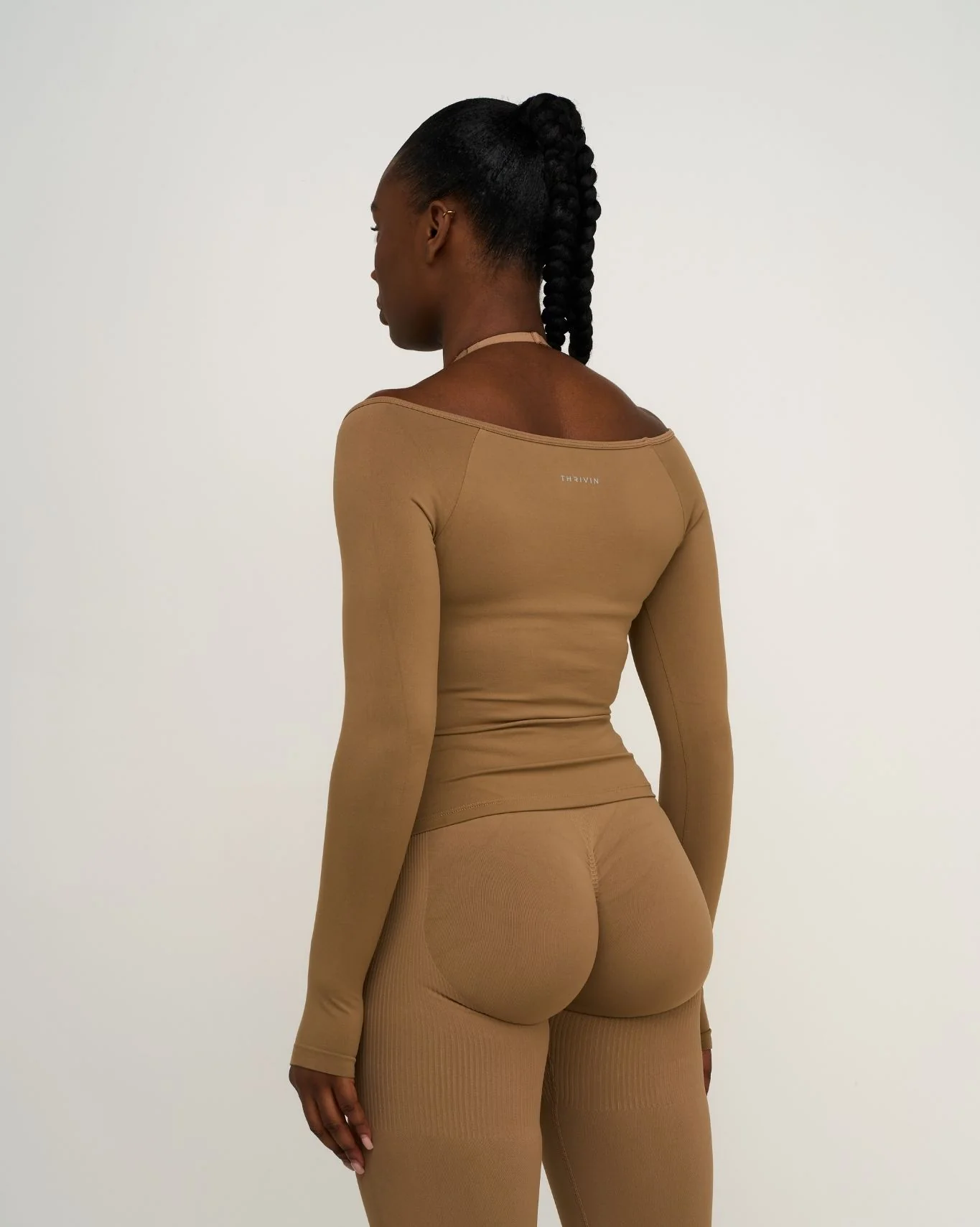 Elevate™ Sculpting Seamless V-Neck Top | Toffee