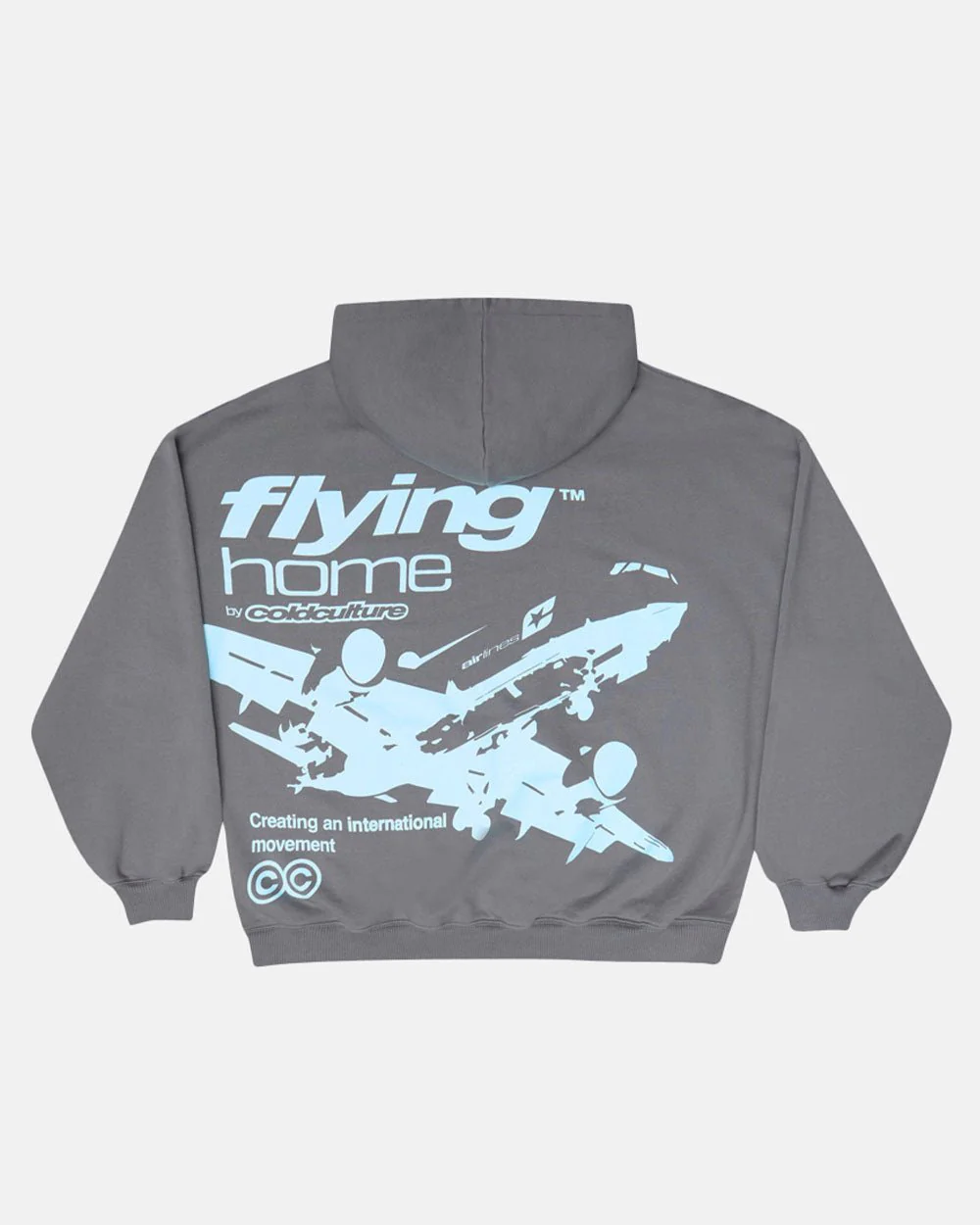 FLYING HOME HOODIE SMOKEY GREY