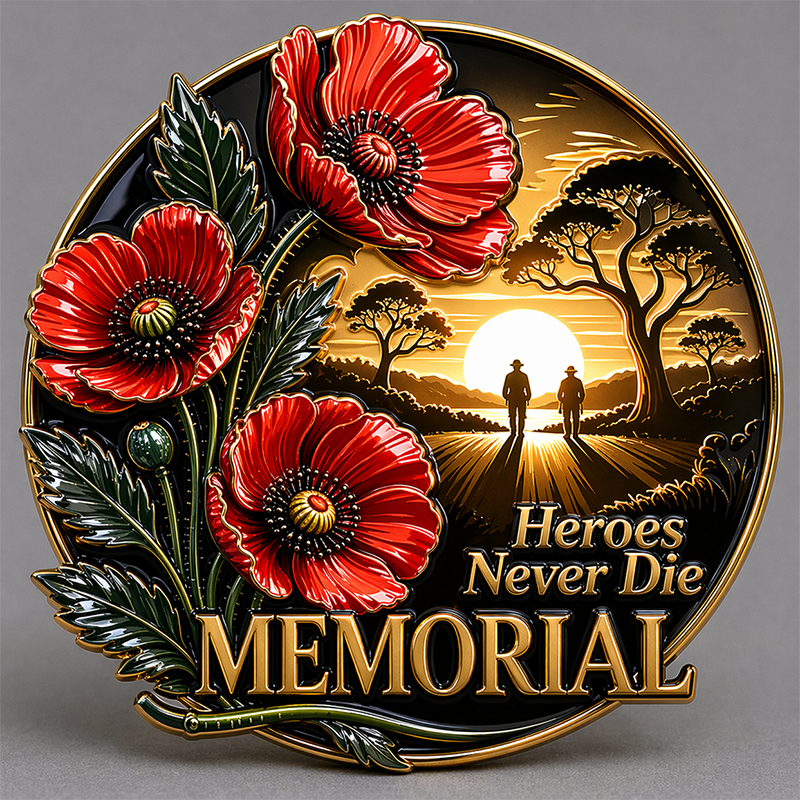 Unisex Poppy Badge — Memorial Day Special Edition