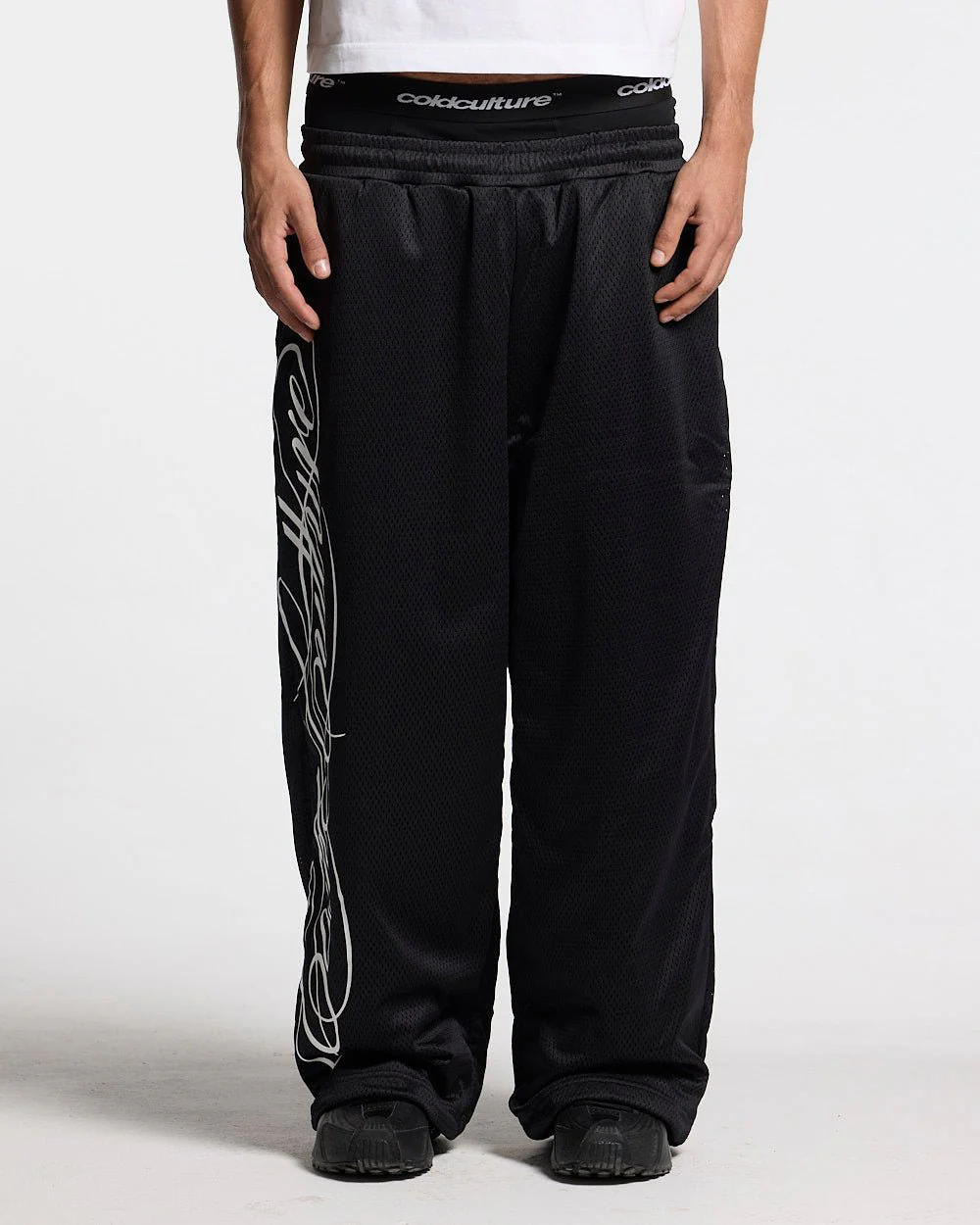 RIOT MESH SWEATPANTS BLACK