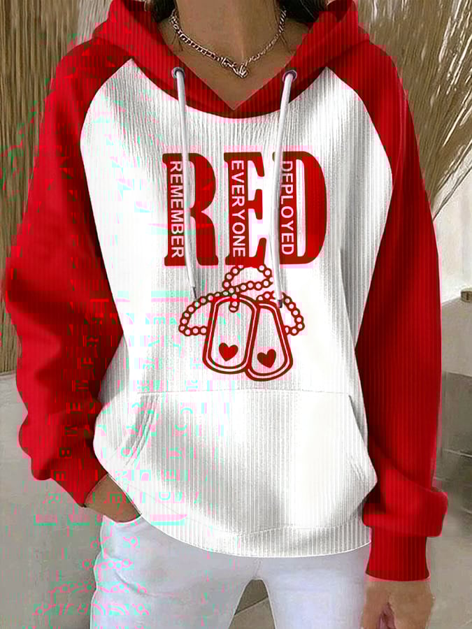 Women's R.E.D. Friday Remember Everyone Deployed Printed Sweatshirt