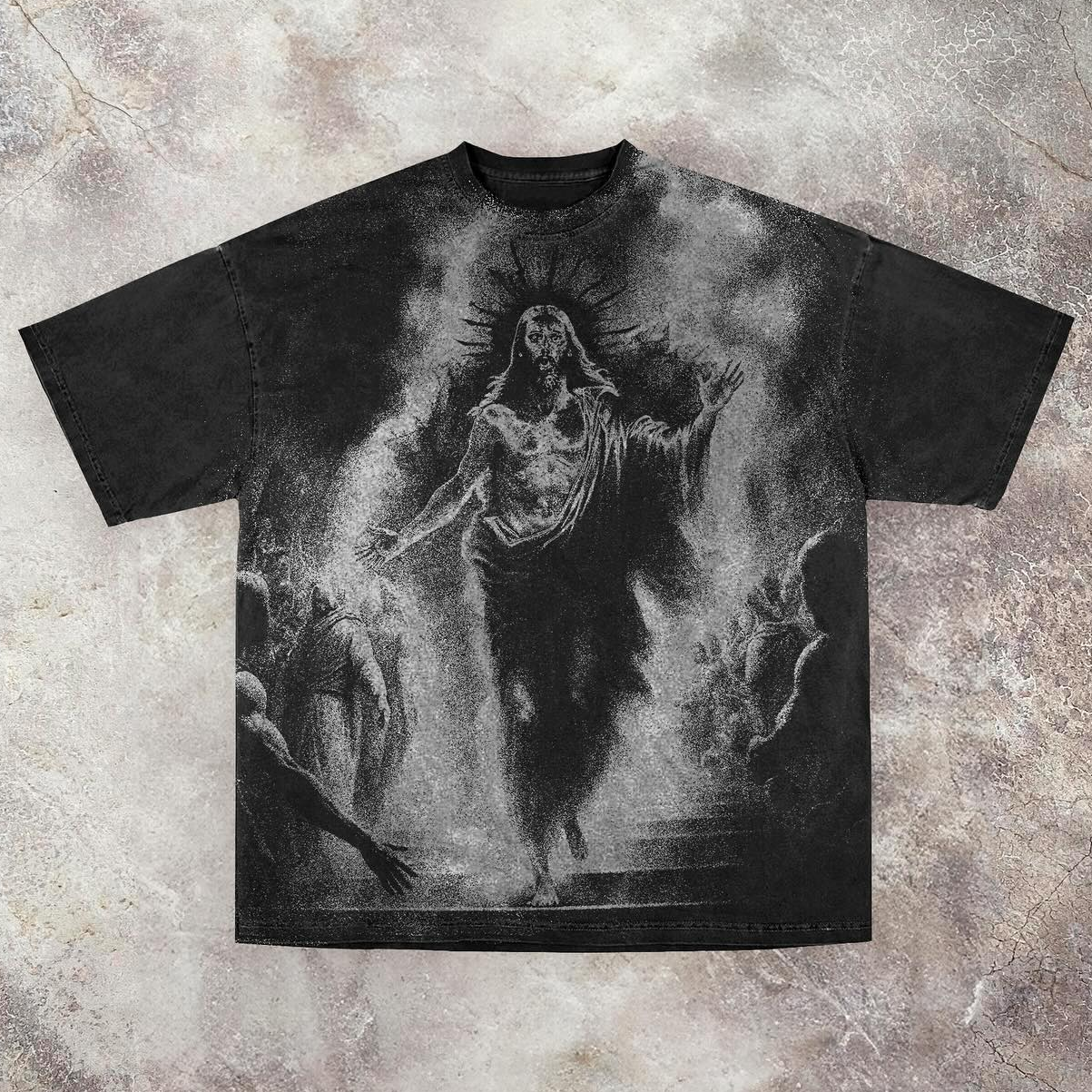 Vintage distressed Jesus print T-shirt